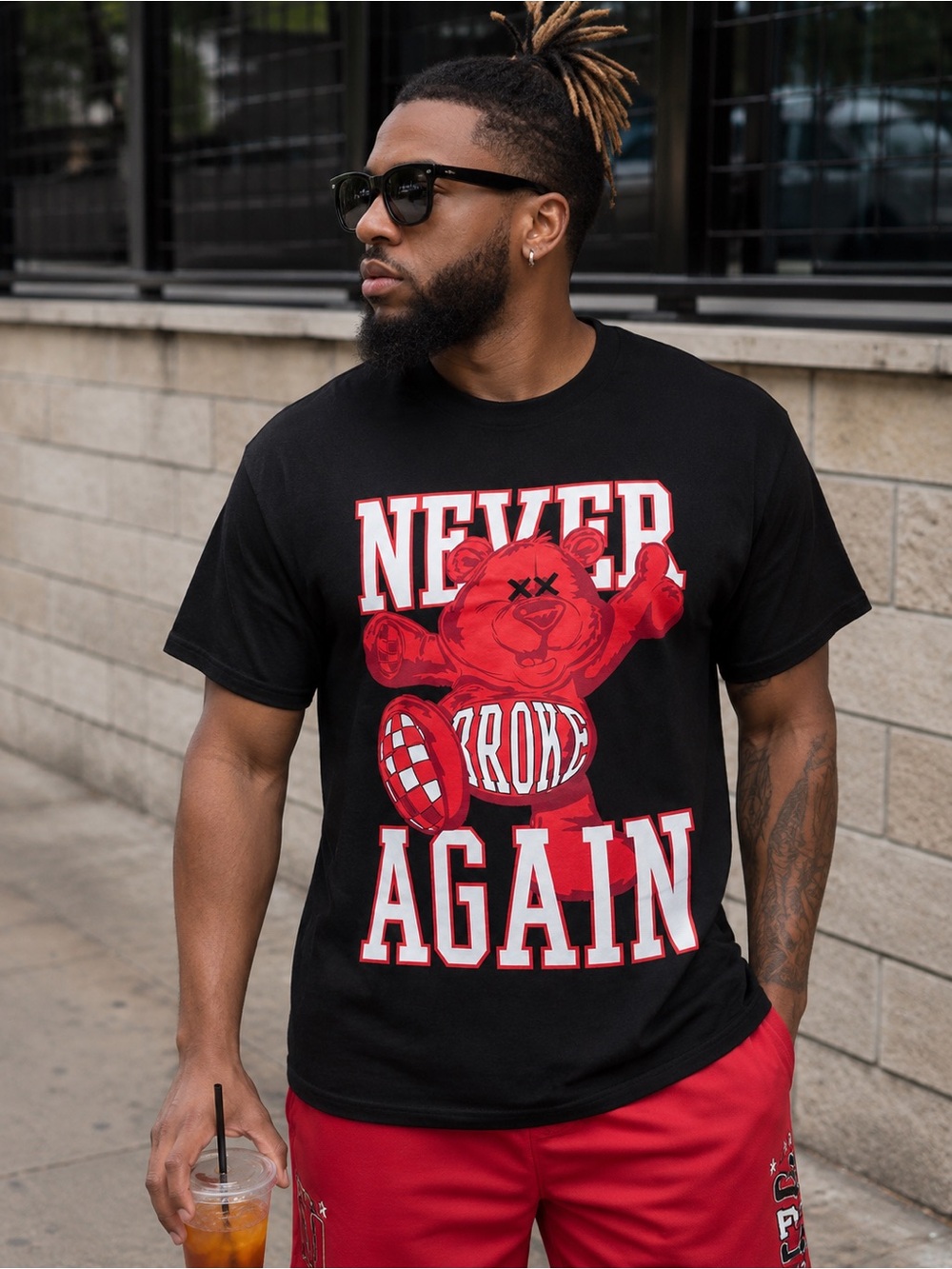 Never Broke Again Short Sleeve Graphic Tee -
